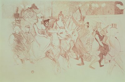 Una festa al Moulin Rouge, 1893 da Henri de Toulouse Lautrec